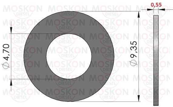 MOSKON DELPHI (4 PIN) 320116 (Ø4,70*Ø9,35) Толщина : 0,40 - 0,90